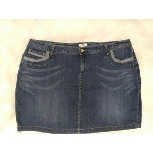 CATO Womens Plus Size 24W Blue Jean Denim Mini Pen